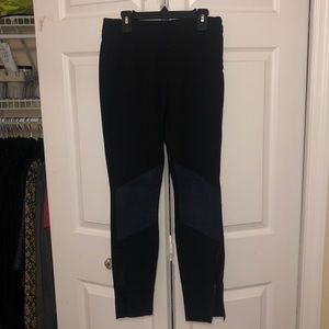 Stretch pants with suede knee pads